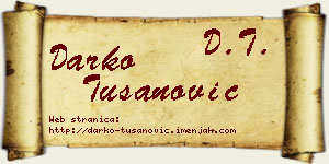Darko Tušanović vizit kartica